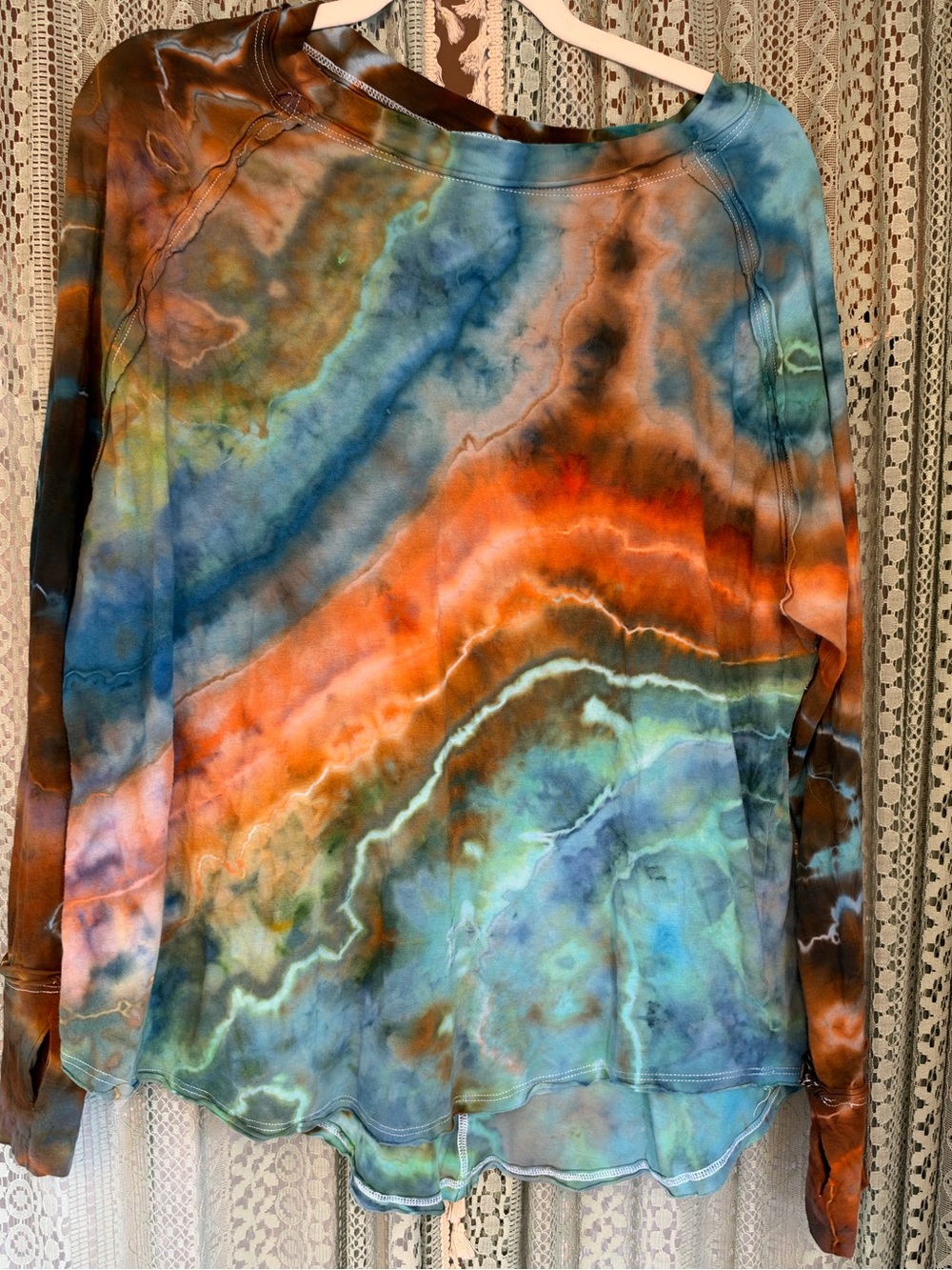 Zenana Outfitters Multicolor Tie-Dye Long Sleeve Top